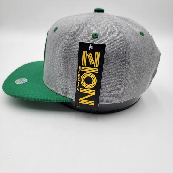 Hecho En Mexico Hat Cap Snap Back Gray Green Embroidered Patch Zion Mens Mexican - Picture 2 of 7